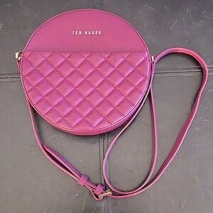 Ted Baker Quilted Leather Circle Crossbody Bag
